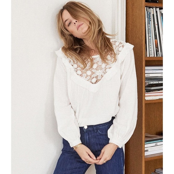 Sezane Tops - NWT Sezane White/Cream Blouse - size 36 (US Sz 4)